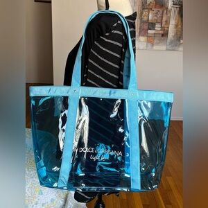 Dolce & Gabbana Light Blue Transparent Blue Tote Bag